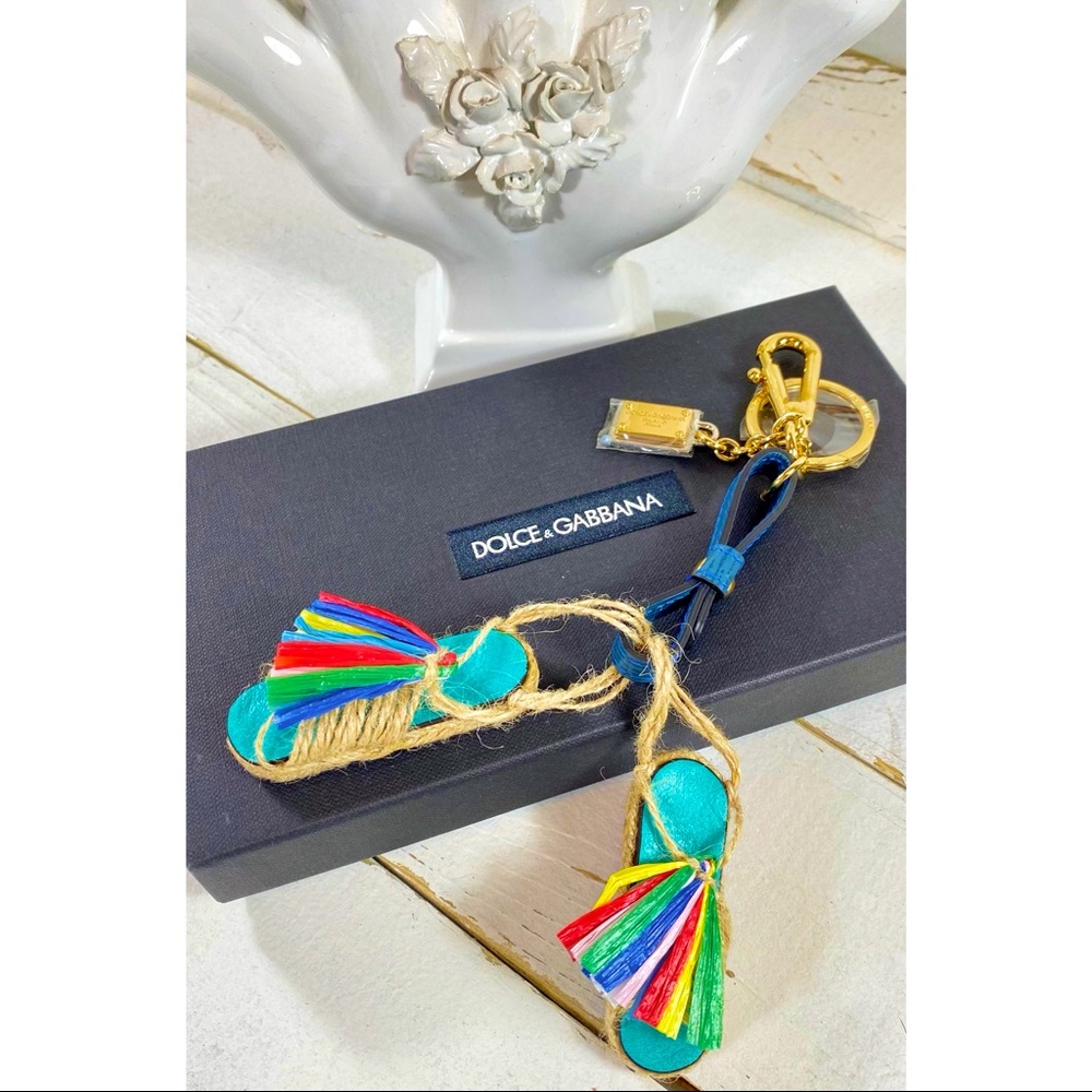 Dolce & Gabbana Colorful Flip Flop Bag Charm/Keychain